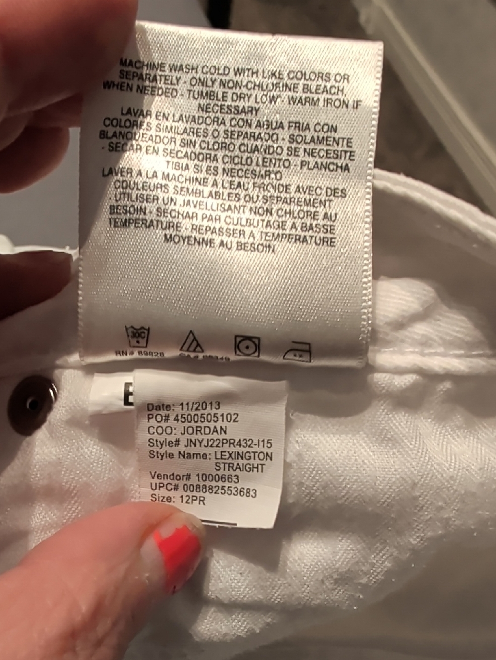 NWOT Jones New York Lexington  White Denim Jeans - Picture 11 of 12